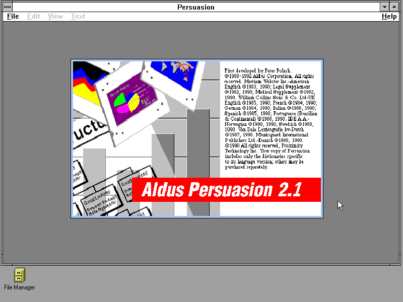 Aldus Persuasion 2.1 - Splash